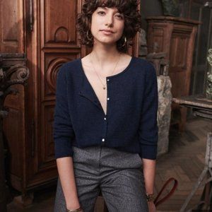 Sezane Gaspard Cardigan in Navy EUC